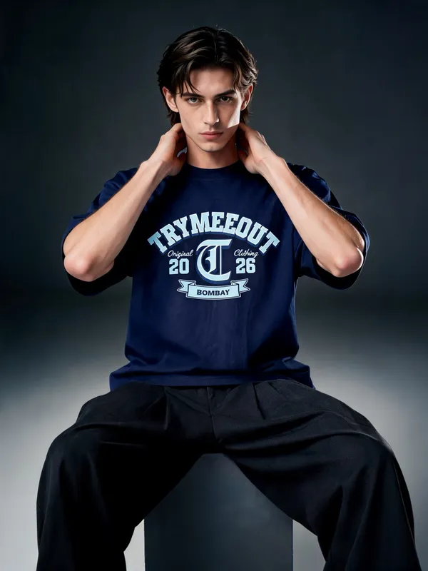 Men's_&_Women's_|_TRYMEEOUT_BOMBAY_2026__|_NAVY_BLUE_Oversized_Graphic_Printed_T-Shirt_|_100%_Cotton