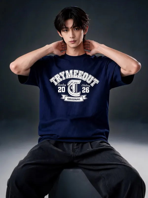 Men's_&_Women's_|_TRYMEEOUT_BOMBAY_2026__|_NAVY_BLUE_Oversized_Graphic_Printed_T-Shirt_|_100%_Cotton