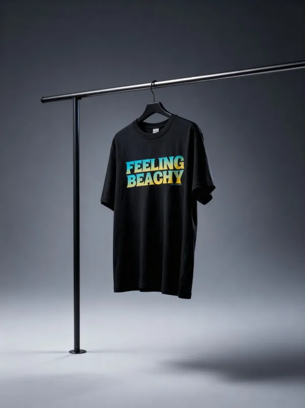 Men's_&_Women's_|_FEELING_BEACHY_|_BLACK_Oversized_Graphic_Printed_T-Shirt_|_100%_Cotton