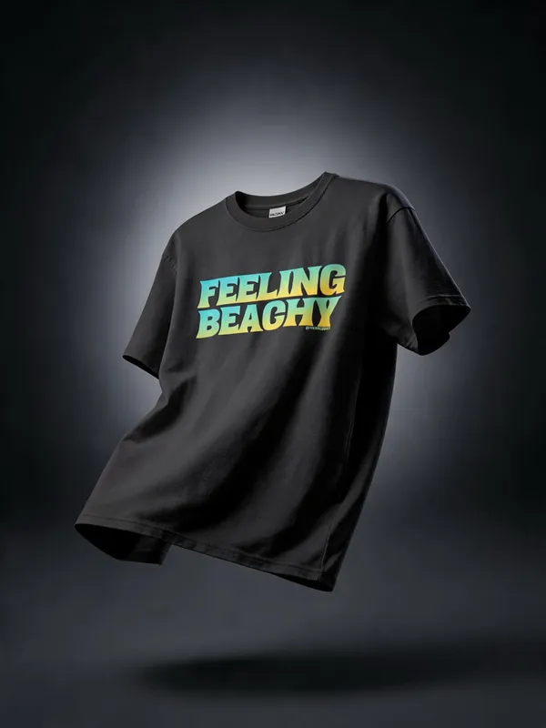 Men's_&_Women's_|_FEELING_BEACHY_|_BLACK_Oversized_Graphic_Printed_T-Shirt_|_100%_Cotton