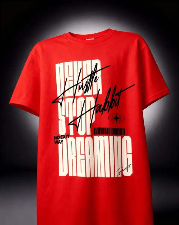 Men's_&_Women's_|_NEVER_STOP_DREAMING_|_RED_Oversized_Graphic_Printed_T-Shirt_|_100%_Cotton