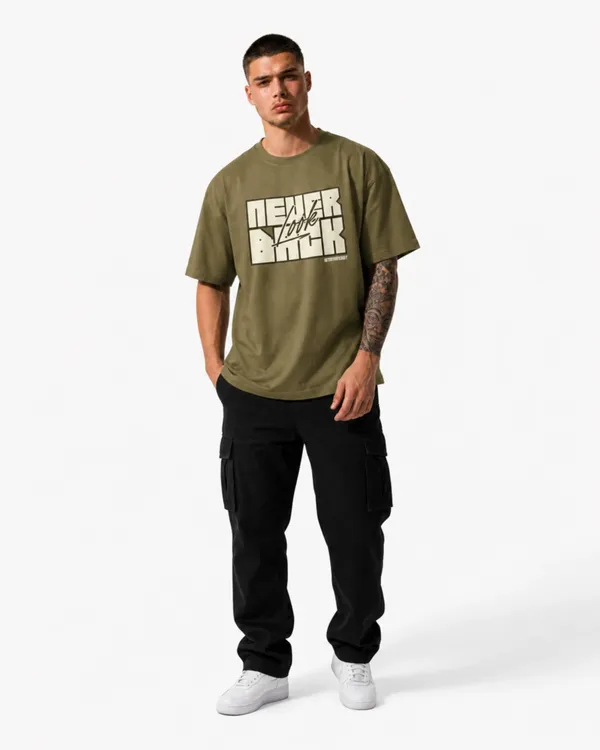 Men's_&_Women's_|_NEVER_LOOK_BACK_|_BEIGE_GREEN_Oversized_Graphic_Printed_T-Shirt_|_100%_Cotton
