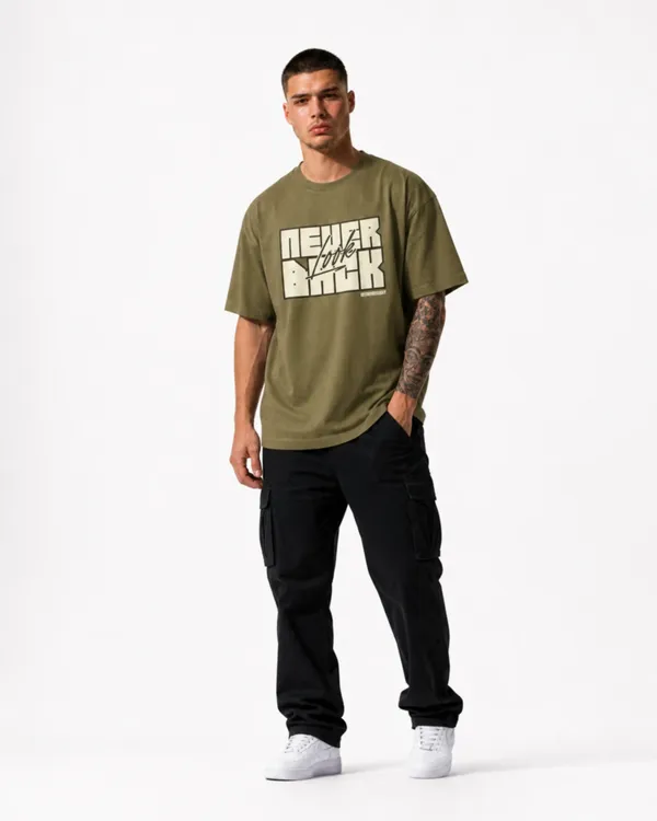 Men's_&_Women's_|_NEVER_LOOK_BACK_|_BEIGE_GREEN_Oversized_Graphic_Printed_T-Shirt_|_100%_Cotton