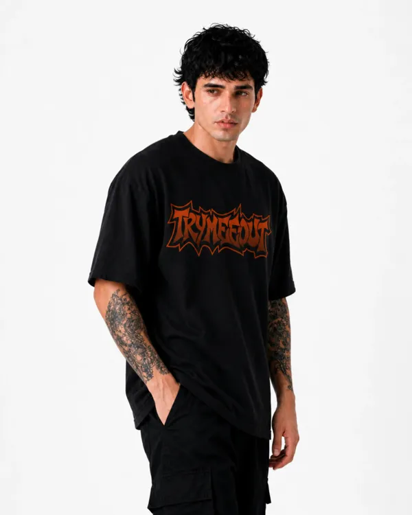 Men's_&_Women's_|_TRYMEEOUT_ORANGE_DISTORTED_GRAFFITI_|_BLACK_Oversized_Graphic_Printed_T-Shirt_|_100%_Cotton
