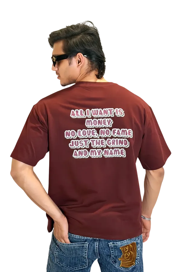 Men's_&_Women's_|_ALL_I_WANT_IS_MONEY_|_MAROON_Oversized_Graphic_Printed_T-Shirt_|_100%_Cotton
