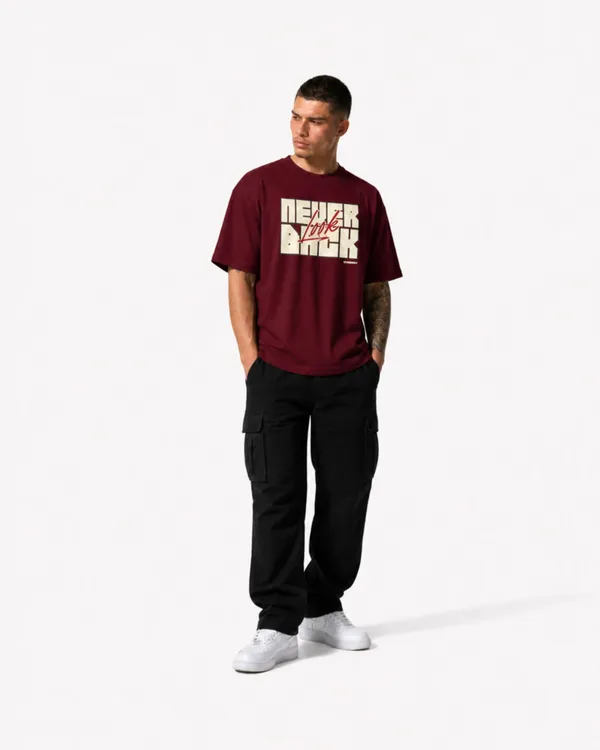 Men's_&_Women's_|_NEVER_LOOK_BACK_|_MAROON_Oversized_Graphic_Printed_T-Shirt_|_100%_Cotton