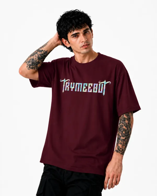 Men's_&_Women's_|_TRYMEEOUT_CRYSTAL_GRAFFITI_|_MAROON_Oversized_Graphic_Printed_T-Shirt_|_100%_Cotton