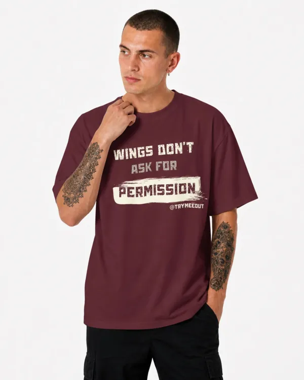 Men's_&_Women's_|_WING'S_DON'T_ASK_|_MAROON_Oversized_Graphic_Printed_T-Shirt_|_100%_Cotton
