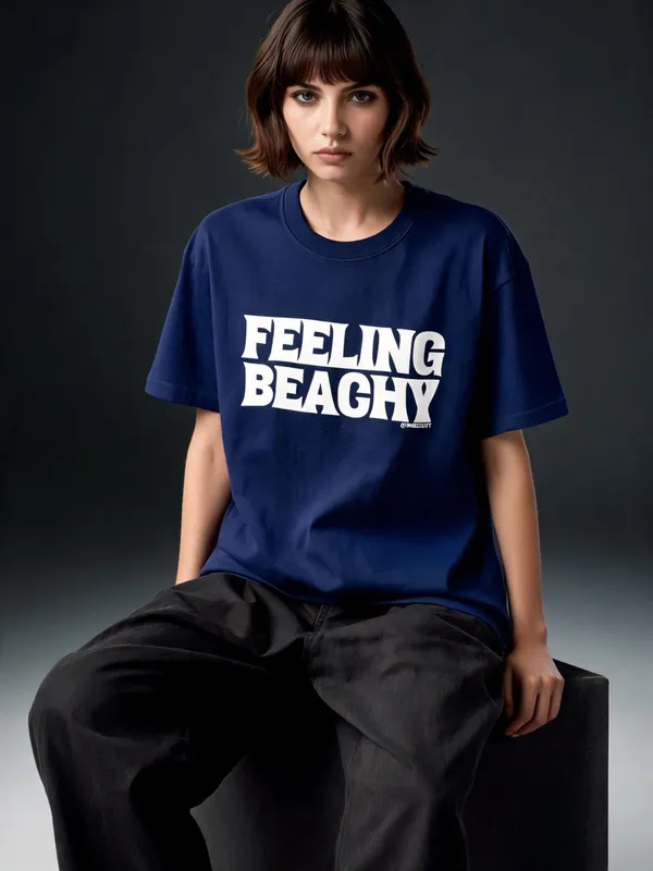 Men's_&_Women's_|_FEELING_BEACHY_|_NAVY_BLUE_Oversized_Graphic_Printed_T-Shirt_|_100%_Cotton