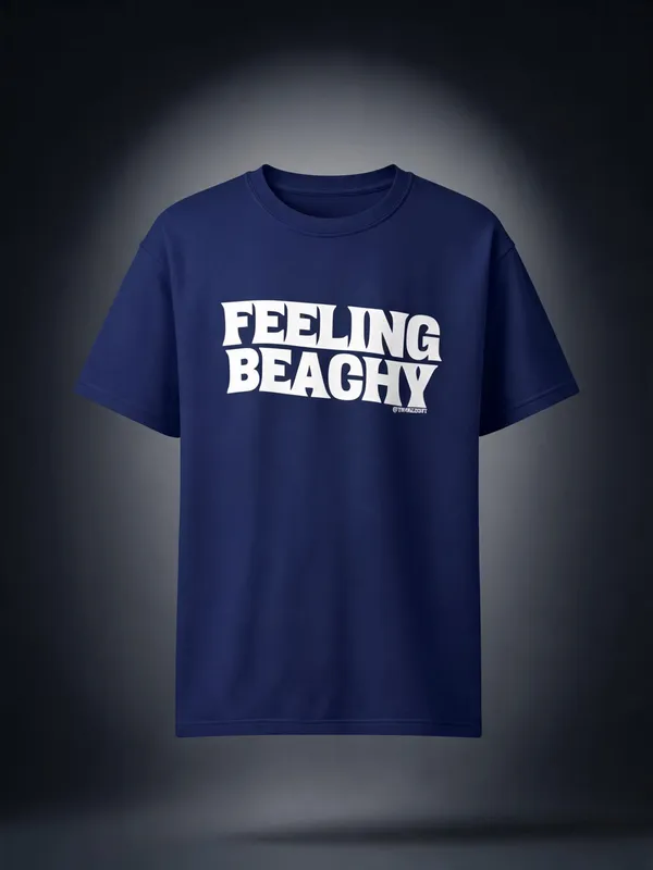 Men's_&_Women's_|_FEELING_BEACHY_|_NAVY_BLUE_Oversized_Graphic_Printed_T-Shirt_|_100%_Cotton
