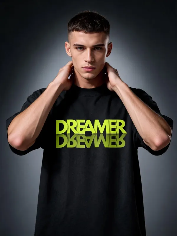 Men's_&_Women's_|_DREAMER_MIRROR_|_BLACK_Oversized_Graphic_Printed_T-Shirt_|_100%_Cotton
