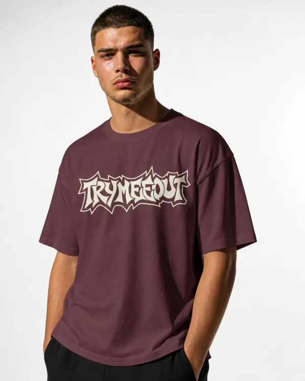 Men's_&_Women's_|_TRYMEEOUT_CREAM_DISTORTED_GRAFFITI_|_MAROON_Oversized_Graphic_Printed_T-Shirt_|_100%_Cotton