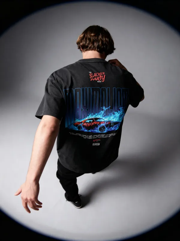 Men's_&_Women's_|_THE_SLACKER_PARTY_|_BLACK_Oversized_Graphic_Printed_T-Shirt_|_100%_Premium_Terry_Cotton
