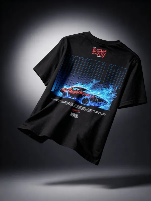 Men's_&_Women's_|_THE_SLACKER_PARTY_|_BLACK_Oversized_Graphic_Printed_T-Shirt_|_100%_Premium_Terry_Cotton