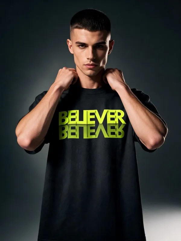 Men's_&_Women's_|_BELIEVER_MIRROR_|_BLACK_Oversized_Graphic_Printed_T-Shirt_|_100%_Premium_Terry_Cotton
