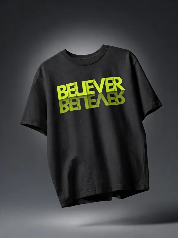 Men's_&_Women's_|_BELIEVER_MIRROR_|_BLACK_Oversized_Graphic_Printed_T-Shirt_|_100%_Premium_Terry_Cotton