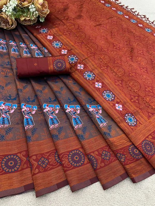Multicolor_Banarasi_Art_Silk_Saree_For_Women