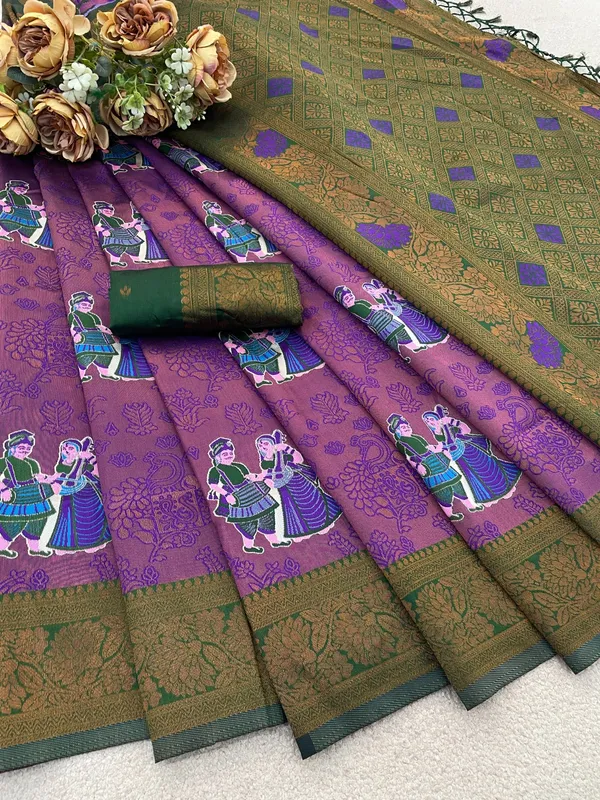Purple_Banarasi_Art_Silk_Saree_For_Women