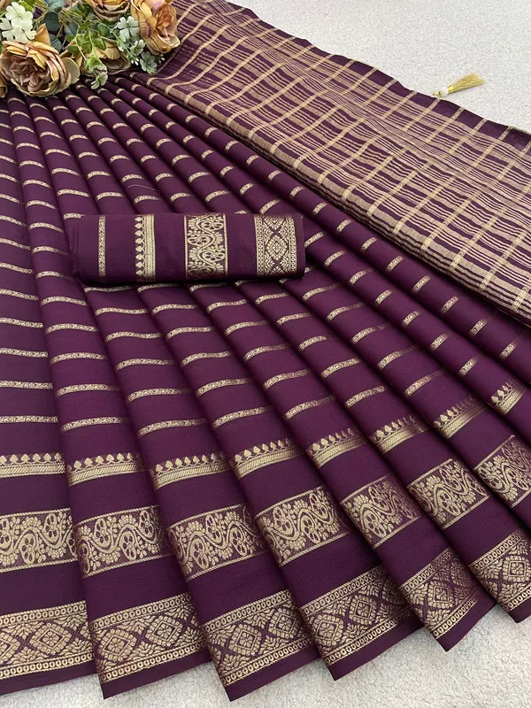 Maroon_Crepe_Silk_Saree_For_Women