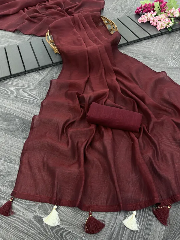 Maroon_Khadi_Cotton_Saree_For_Women