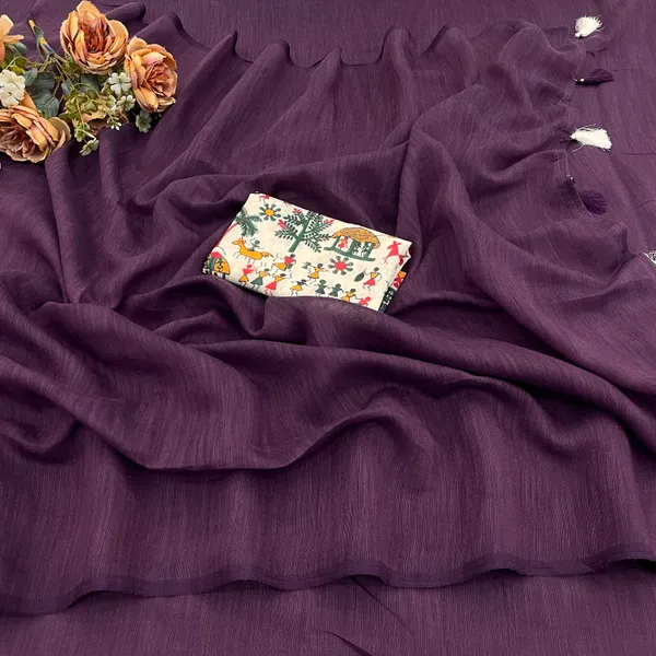 Purple_Khadi_Cotton_Saree_For_Women
