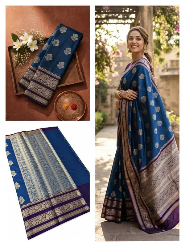 Blue_Lightweight_Soft_Silk_Saree_For_Women