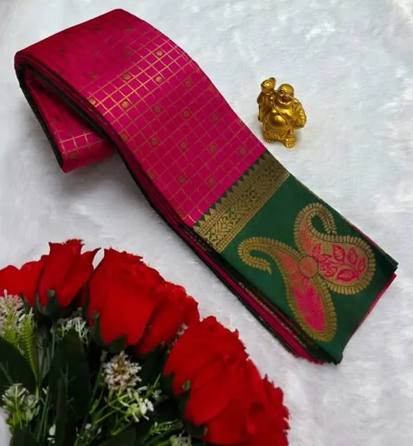 Pink_Kanjeevaram_Banarasi_Silk_Saree_For_Women