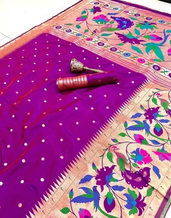 Purple_Paithani_Banarasi_Silk_Saree_For_Women