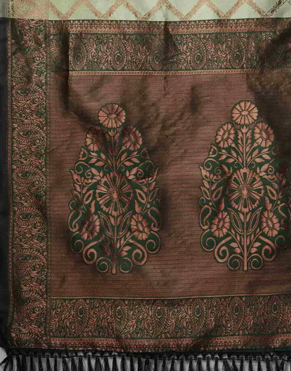 BANARASI_SILK_PISTA_GREEN_SAREE_FOR_WOMEN