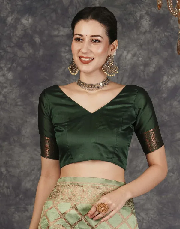 BANARASI_SILK_PISTA_GREEN_SAREE_FOR_WOMEN