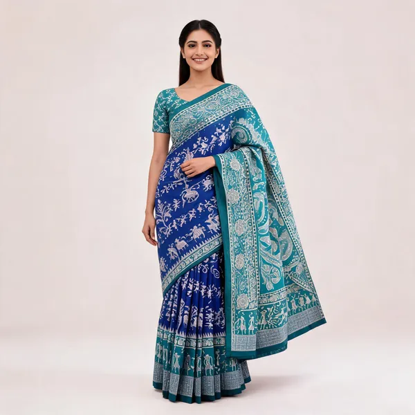 Blue_Banarasi_Art_Silk_Saree_For_Women