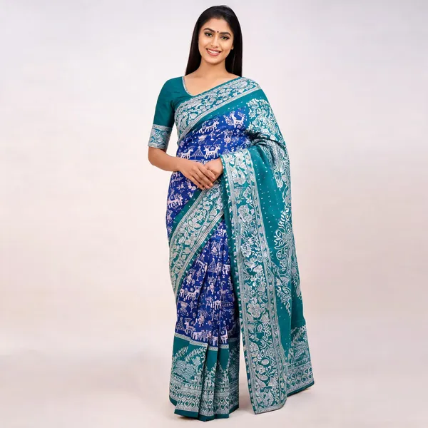 Blue_Banarasi_Art_Silk_Saree_For_Women