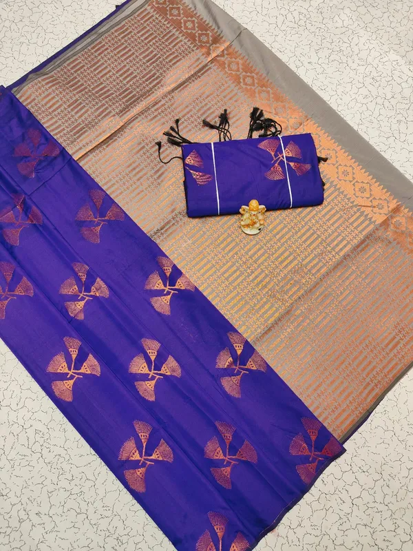 Blue_Lightweight_Soft_Kanjeevaram_Silk_Saree_For_Women