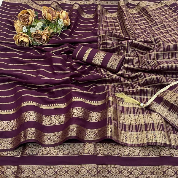 Purple_Crepe_Silk_Saree_For_Women