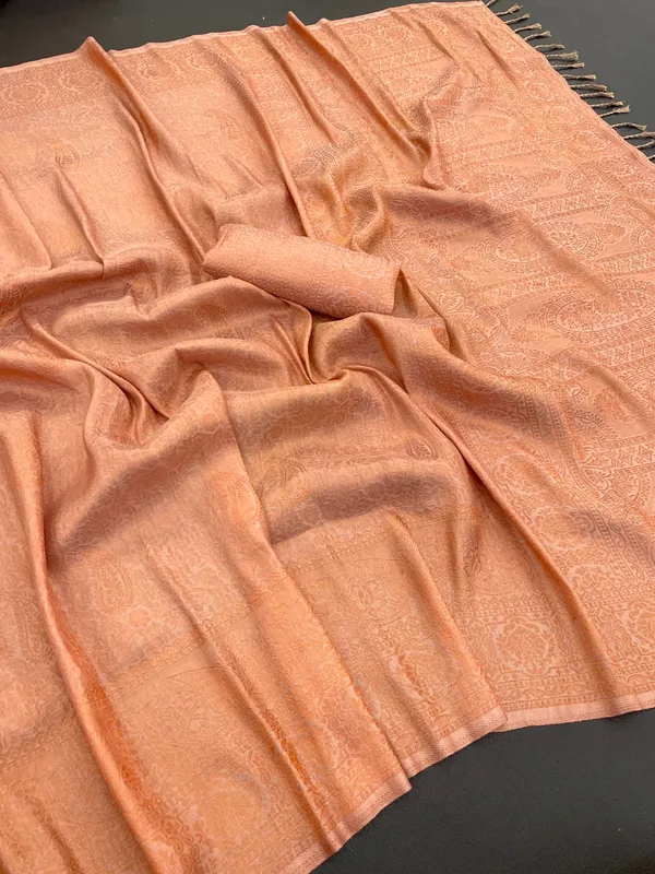 Peach_Softy_Banarasi_Saree_For_Women