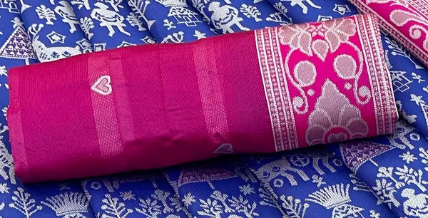 Banarasi_Kanjeevaram_Silk_Saree_with_Rich_Zari_Weaving_and_festive_and_wedding_wear_And_Party_Wear_collection_With_Tassels_Latkan_And_Blouse_Piece