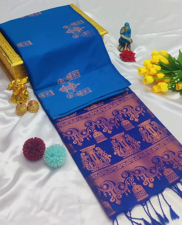 Banarasi_Kanjeevaram_Silk_Saree_with_Rich_Zari_Weaving_and_festive_and_wedding_wear_And_Party_Wear_collection_With_Tassels_Latkan_And_Blouse_Piece