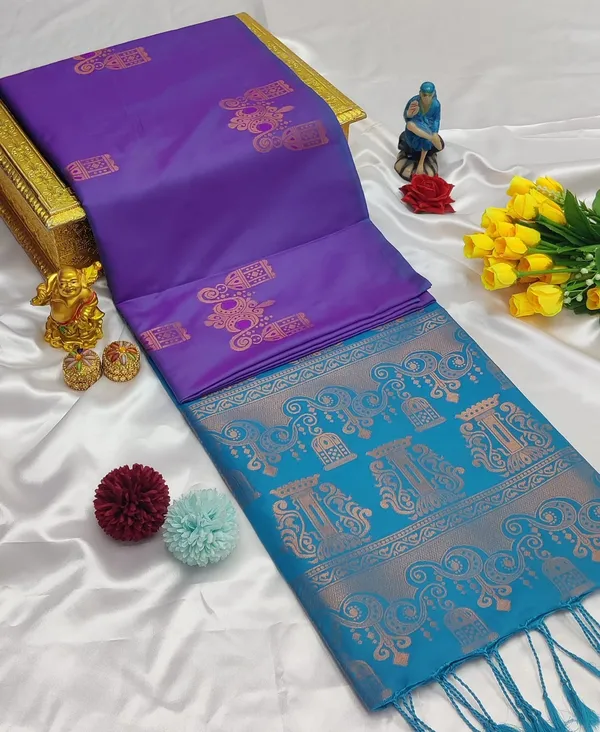 Banarasi_Kanjeevaram_Silk_Saree_with_Rich_Zari_Weaving_and_festive_and_wedding_wear_And_Party_Wear_collection_With_Tassels_Latkan_And_Blouse_Piece