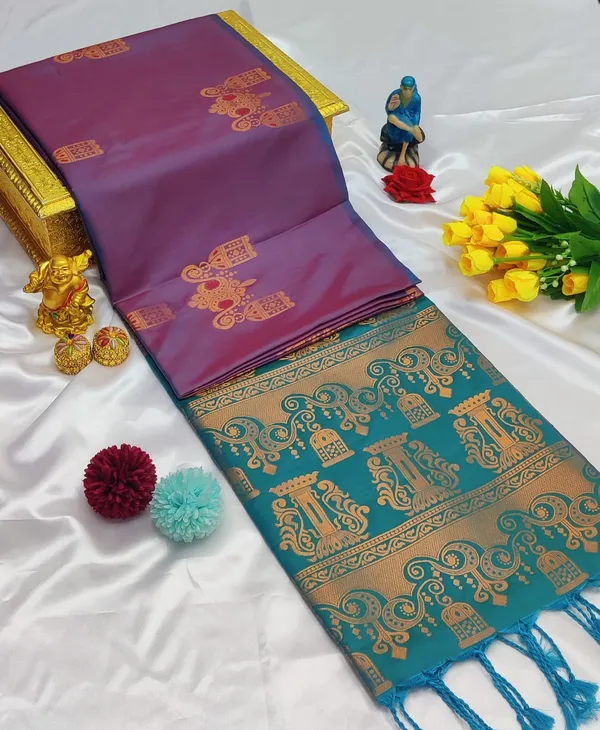 Banarasi_Kanjeevaram_Silk_Saree_with_Rich_Zari_Weaving_and_festive_and_wedding_wear_And_Party_Wear_collection_With_Tassels_Latkan_And_Blouse_Piece