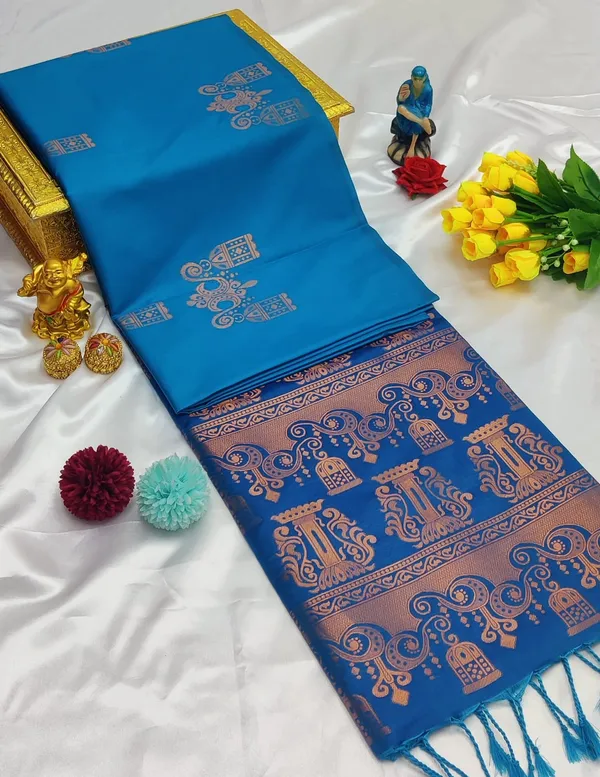 Banarasi_Kanjeevaram_Silk_Saree_with_Rich_Zari_Weaving_and_festive_and_wedding_wear_And_Party_Wear_collection_With_Tassels_Latkan_And_Blouse_Piece