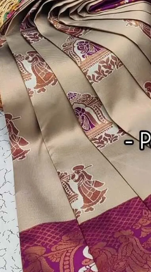 Beautiful_Art_Silk_Jacquard_Border_Palakhi_design_Saree_With_Unstitched_Running_Blouse_For_Women_Wedding_Wear_Party