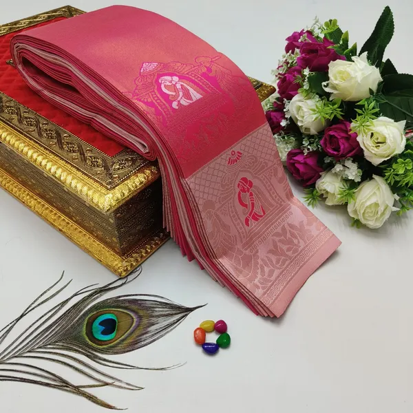 Beautiful_Art_Silk_Jacquard_Border_Palakhi_design_Saree_With_Unstitched_Running_Blouse_For_Women_Wedding_Wear_Party