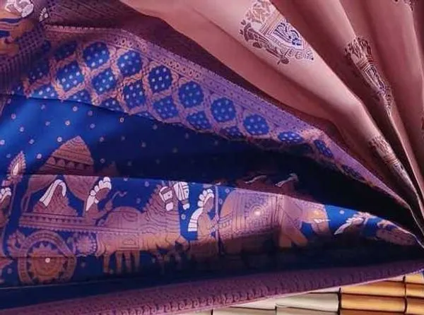Beautiful_Art_Silk_Jacquard_Border_Palakhi_design_Saree_With_Unstitched_Running_Blouse_For_Women_Wedding_Wear_Party