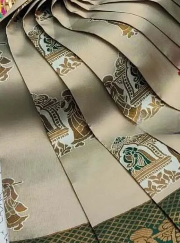 Beautiful_Art_Silk_Jacquard_Border_Palakhi_design_Saree_With_Unstitched_Running_Blouse_For_Women_Wedding_Wear_Party