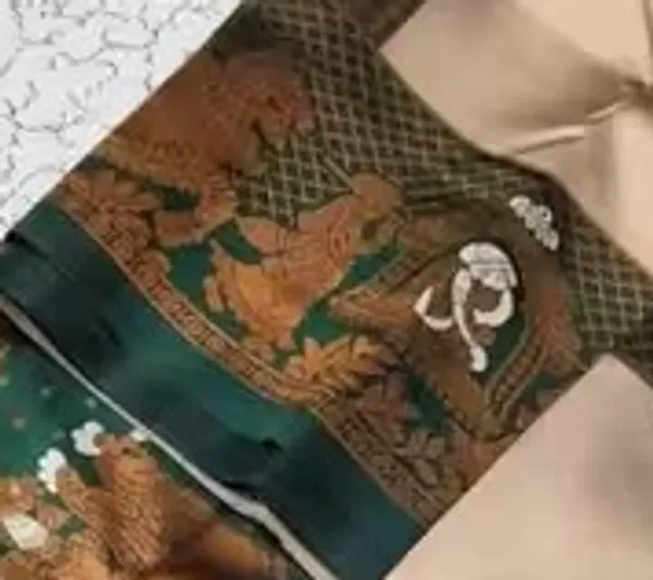 Beautiful_Art_Silk_Jacquard_Border_Palakhi_design_Saree_With_Unstitched_Running_Blouse_For_Women_Wedding_Wear_Party
