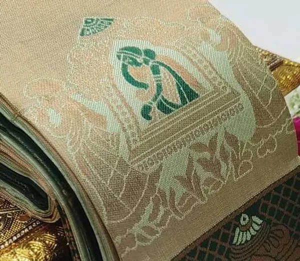 Beautiful_Art_Silk_Jacquard_Border_Palakhi_design_Saree_With_Unstitched_Running_Blouse_For_Women_Wedding_Wear_Party