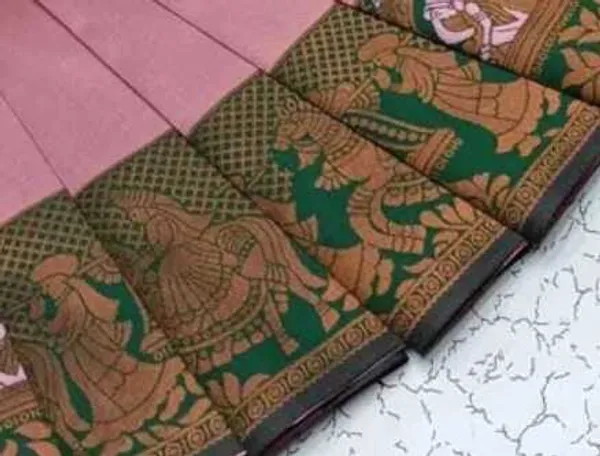 Beautiful_Art_Silk_Jacquard_Border_Palakhi_design_Saree_With_Unstitched_Running_Blouse_For_Women_Wedding_Wear_Party