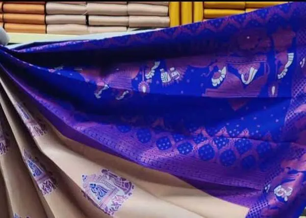 Beautiful_Art_Silk_Jacquard_Border_Palakhi_design_Saree_With_Unstitched_Running_Blouse_For_Women_Wedding_Wear_Party