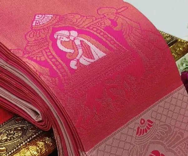 Beautiful_Art_Silk_Jacquard_Border_Palakhi_design_Saree_With_Unstitched_Running_Blouse_For_Women_Wedding_Wear_Party