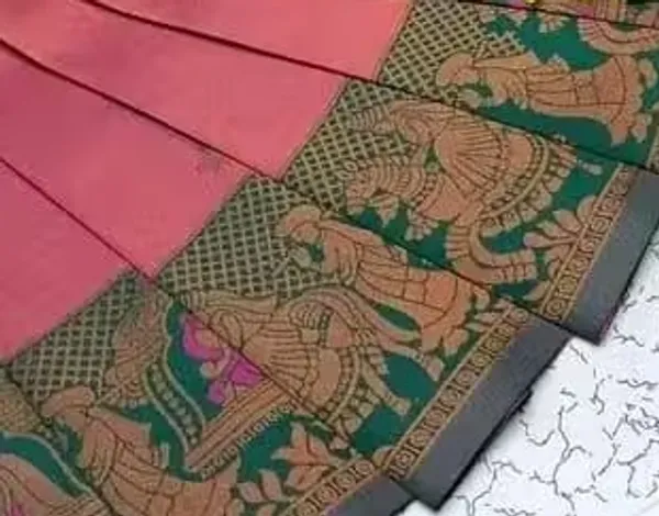 Beautiful_Art_Silk_Jacquard_Border_Palakhi_design_Saree_With_Unstitched_Running_Blouse_For_Women_Wedding_Wear_Party